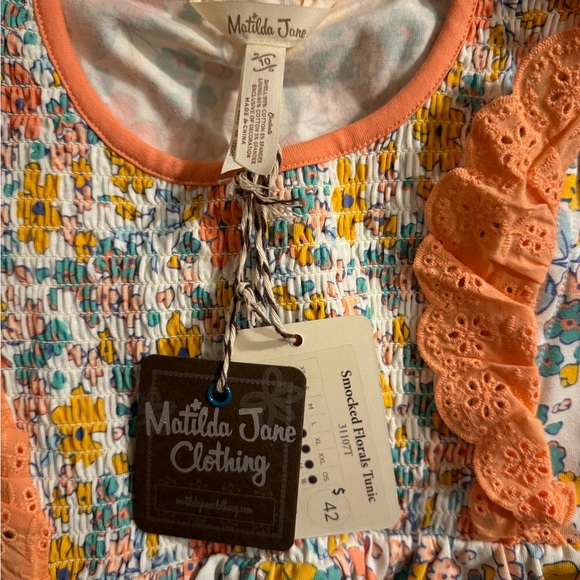 Matilda Jane - Smocked Floral Tunics |Size 10| - Picture 3 of 3